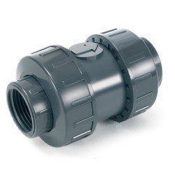 Обратный клапан ПВХ d=1 1/4", без пружины (воздушный), (тип FVD10, FPM, PTFE) PN16 COMER Обратный клапан ПВХ d=1 1/4", без пружины (воздушный), (тип FVD10, FPM, PTFE) PN16 COMER