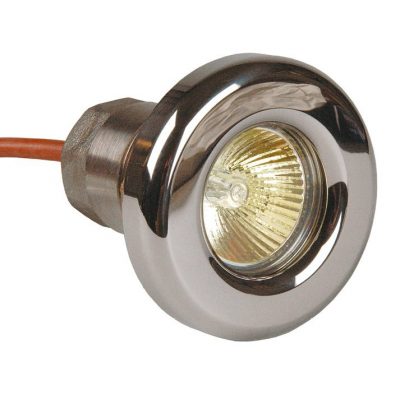 Прож. галог. 50 Вт, 12В AC, круг 85 мм, накл. с контрагайкой 1 1/2", NiSn, 2 м 2x1,5 мм2, RG Прож. галог. 50 Вт, 12В AC, круг 85 мм, накл. с контрагайкой 1 1/2", NiSn, 2 м 2x1,5 мм2, RG