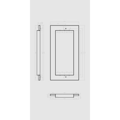 Накладка из нерж. стали AISI 316, для скиммера OCEAN V4A, 227x454 мм чертеж, схема Allpools Накладка из нерж. стали AISI 316, для скиммера OCEAN V4A, 227x454 мм чертеж, схема Allpools