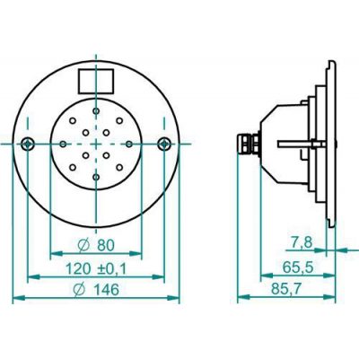 Прожектор Power LED, 12x3 Вт, 12В DC, круг 146 мм, V4A, монох. 6000К, 5 м кабель 2x1,5 мм2, RG чертеж, схема Allpools Прожектор Power LED, 12x3 Вт, 12В DC, круг 146 мм, V4A, монох. 6000К, 5 м кабель 2x1,5 мм2, RG чертеж, схема Allpools