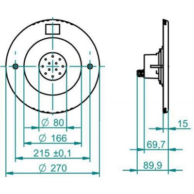 Прожектор Power LED, 12x3Вт, 12В DC, 120°, круг 270 мм, V4A, RGB, 5 м 4x1 мм2, BZ чертеж, схема Allpools Прожектор Power LED, 12x3Вт, 12В DC, 120°, круг 270 мм, V4A, RGB, 5 м 4x1 мм2, BZ чертеж, схема Allpools